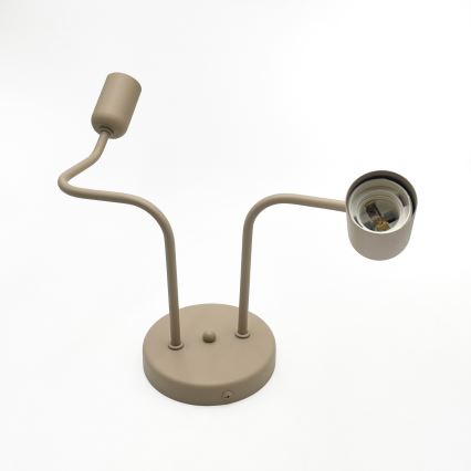 Aufgesetzte Deckenleuchte CHARLIE 2xE27/15W/230V beige