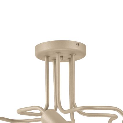 Aufgesetzte Deckenleuchte CHARLIE 5xE27/15W/230V beige