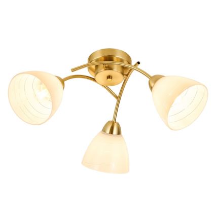 Aufgesetzte Deckenleuchte CLARA 3xE27/15W/230V, gold