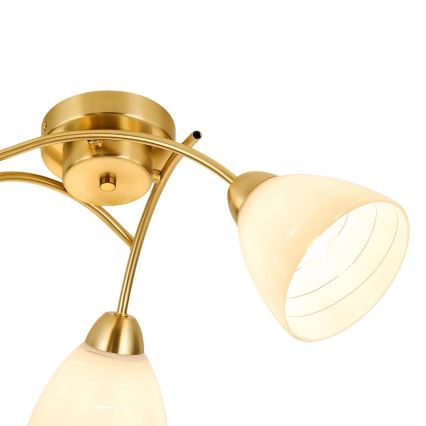 Aufgesetzte Deckenleuchte CLARA 3xE27/15W/230V, gold