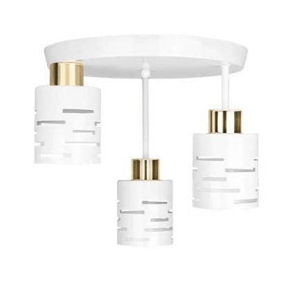 Aufgesetzte Deckenleuchte ELEN 3xE27/35W/230V weiß/gold