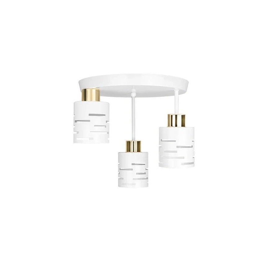 Aufgesetzte Deckenleuchte ELEN 3xE27/35W/230V weiß/gold
