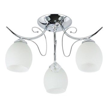 Aufgesetzte Deckenleuchte ELLA 3xE27/15W/230V glänzender Chrom