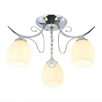 Aufgesetzte Deckenleuchte ELLA 3xE27/15W/230V glänzender Chrom