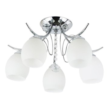 Aufgesetzte Deckenleuchte ELLA 5xE27/15W/230V glänzender Chrom