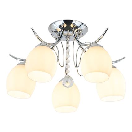 Aufgesetzte Deckenleuchte ELLA 5xE27/15W/230V glänzender Chrom
