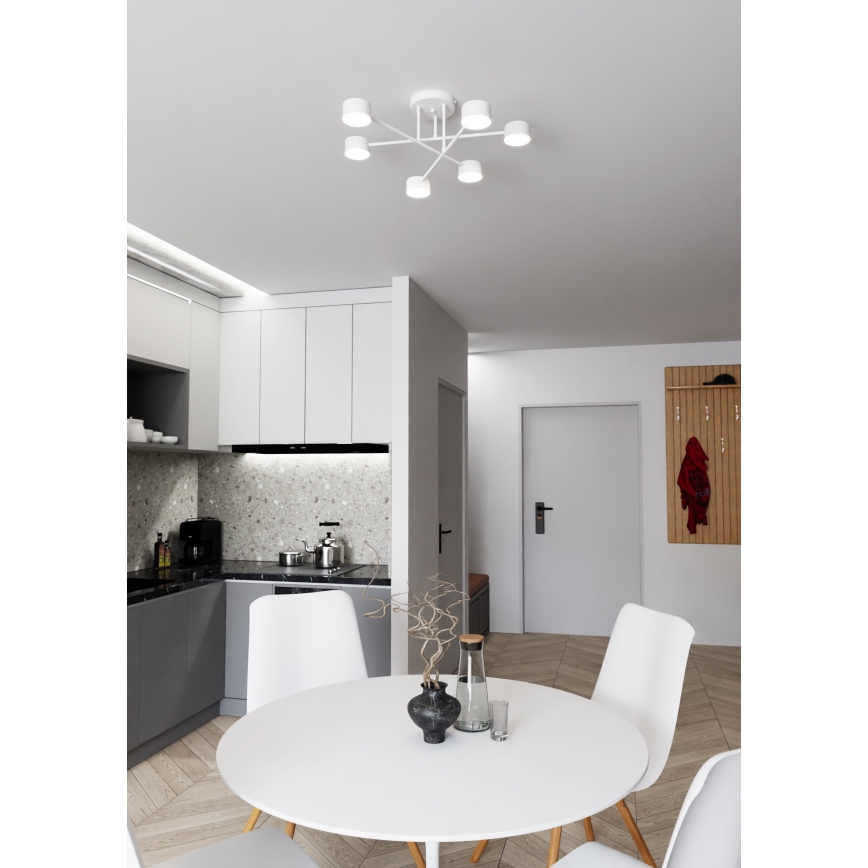 Aufgesetzte Deckenleuchte HALO 6xGX53/10W/230V, weiß