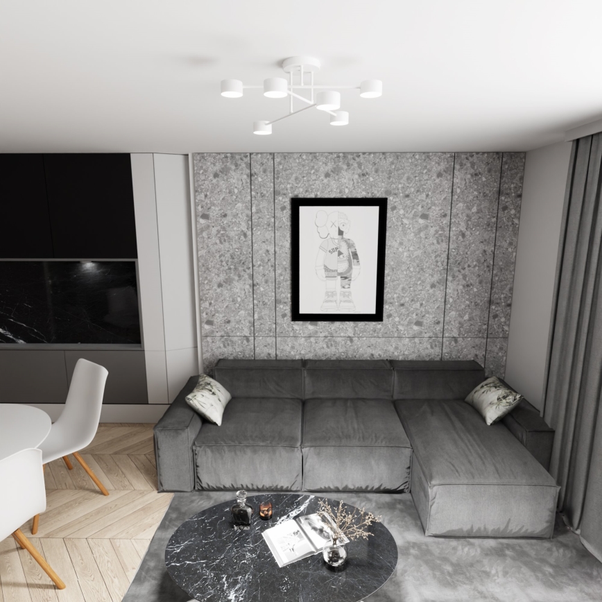 Aufgesetzte Deckenleuchte HALO 6xGX53/10W/230V, weiß