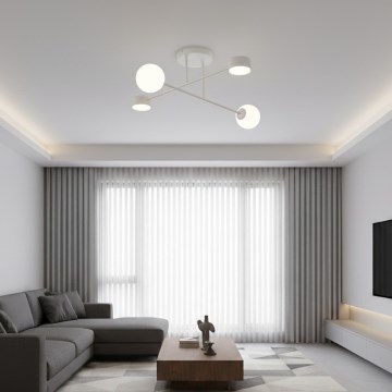 Aufgesetzte Deckenleuchte HOLON 2xG9/8W/230V + 2xGX53/12W weiß