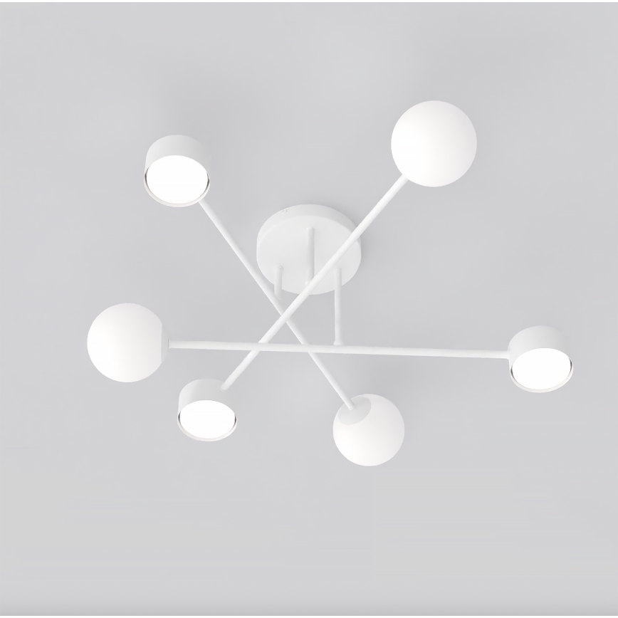 Aufgesetzte Deckenleuchte HOLON 3xG9/8W/230V + 3xGX53/12W Weiß
