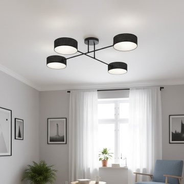 Aufgesetzte Deckenleuchte MAGA 4xE14/10W/230V schwarz