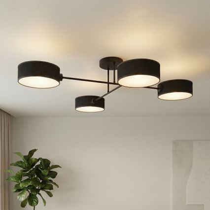 Aufgesetzte Deckenleuchte MAGA 4xE14/10W/230V schwarz
