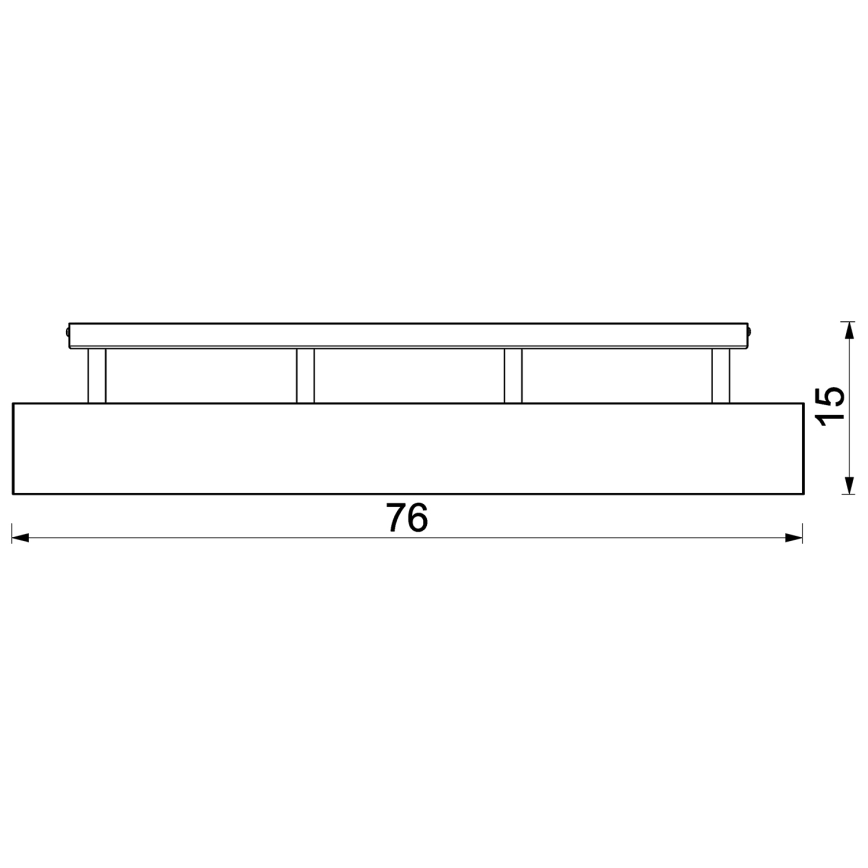 Aufgesetzte Deckenleuchte MAISON 4xGU10/8W/230V Eiche