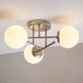 Aufgesetzte Deckenleuchte MALENA 3xE14/5W/230V mattchrom/weiß