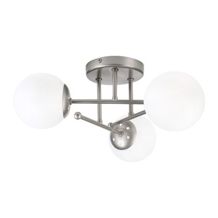 Aufgesetzte Deckenleuchte MALENA 3xE14/5W/230V mattchrom/weiß