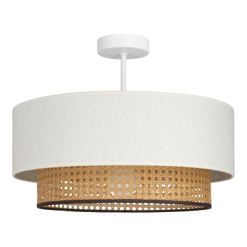 Aufgesetzte Deckenleuchte NATIA 1xE27/60W/230V Ø 45 cm weiß/braun