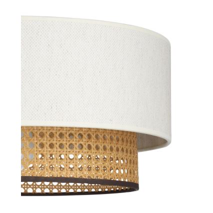 Aufgesetzte Deckenleuchte NATIA 1xE27/60W/230V Ø 45 cm weiß/braun