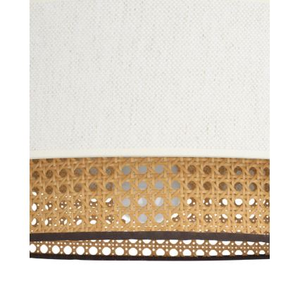 Aufgesetzte Deckenleuchte NATIA 1xE27/60W/230V Ø 45 cm weiß/braun