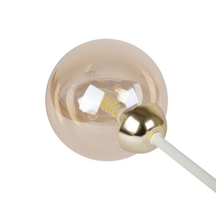 Aufgesetzte Deckenleuchte OBSIDIAN 4xG9/10W/230V Creme/Gold/Rauchbeige