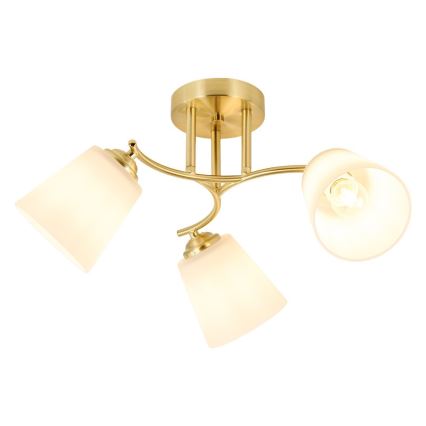 Aufgesetzte Deckenleuchte PAFOS 3xE27/15W/230V, Gold