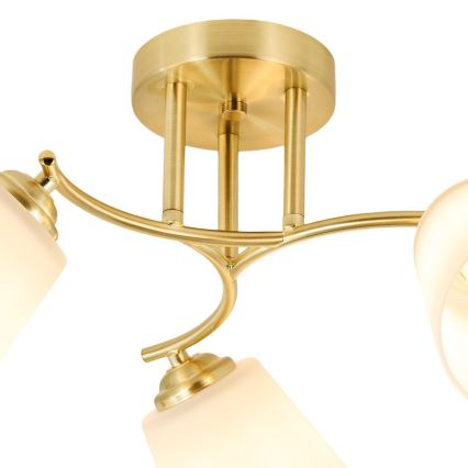 Aufgesetzte Deckenleuchte PAFOS 3xE27/15W/230V, Gold