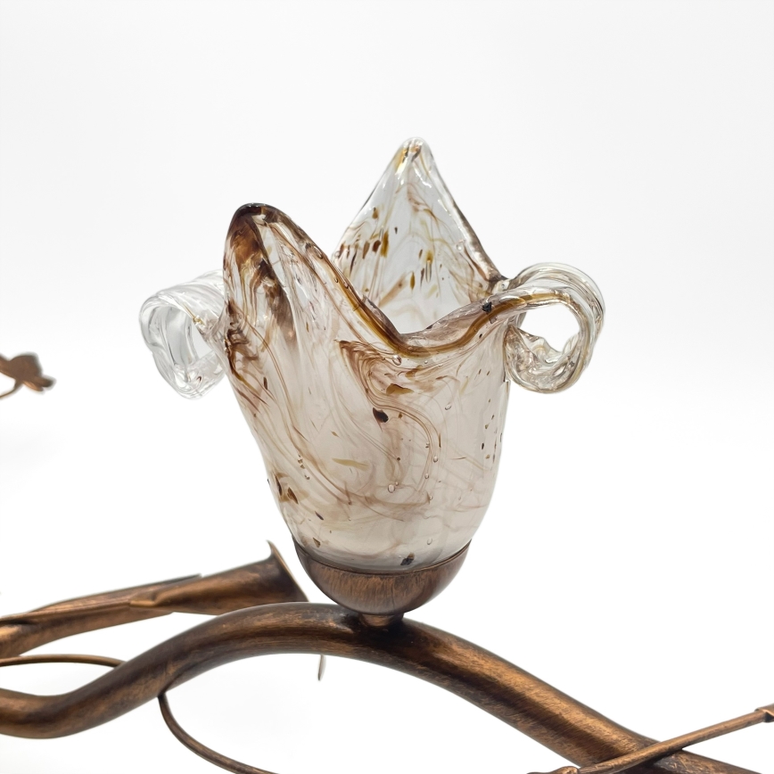 Aufgesetzte Deckenleuchte ROZETA 4xE14/40W/230V bronzefarben