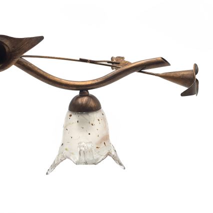 Aufgesetzte Deckenleuchte ROZETA 4xE14/40W/230V bronzefarben