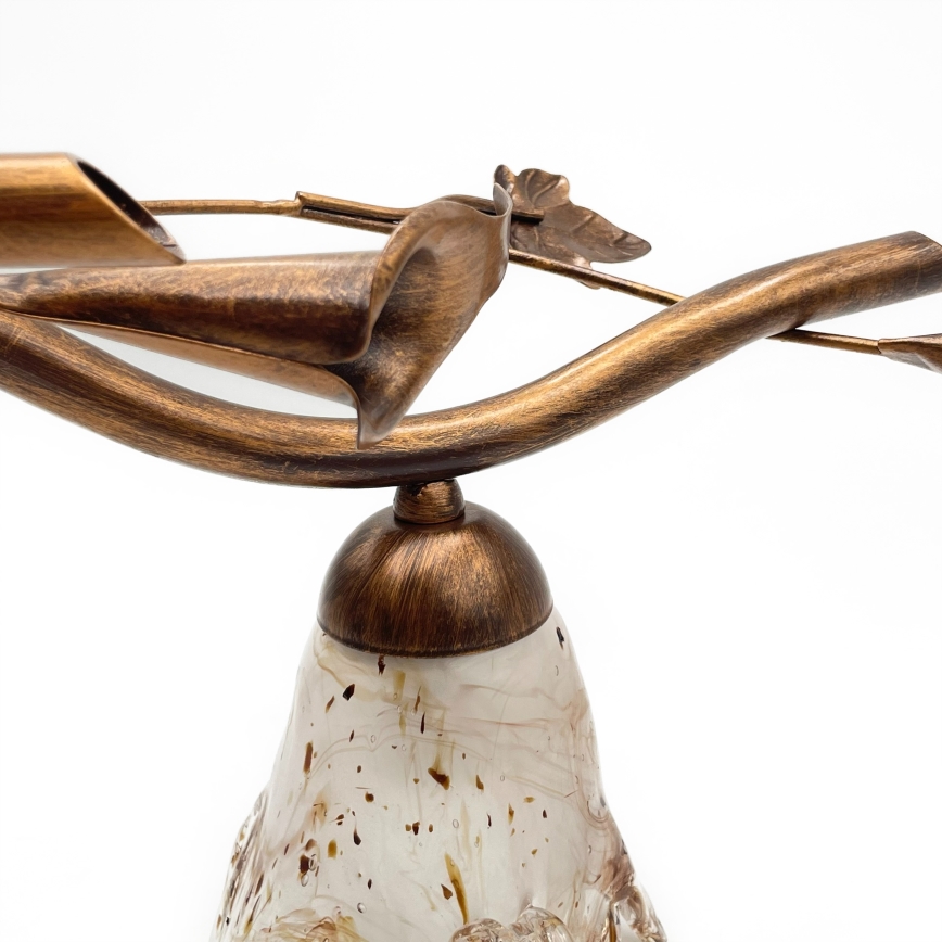 Aufgesetzte Deckenleuchte ROZETA 4xE14/40W/230V bronzefarben