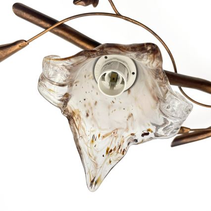 Aufgesetzte Deckenleuchte ROZETA 4xE14/40W/230V bronzefarben