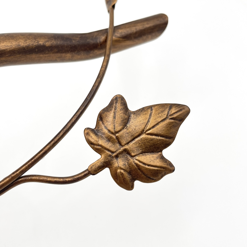 Aufgesetzte Deckenleuchte ROZETA 5xE14/40W/230V bronzefarben