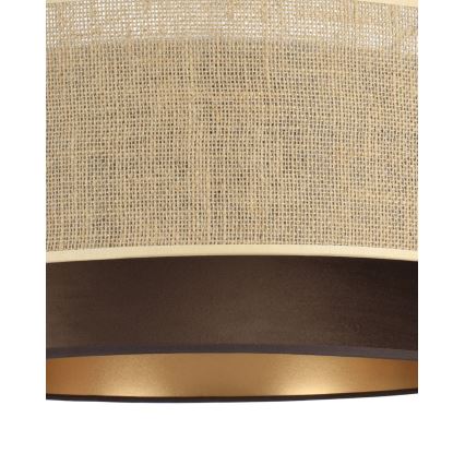 Aufgesetzte Deckenleuchte SARTA 1xE27/60W/230V Ø 45 cm braun/Jute