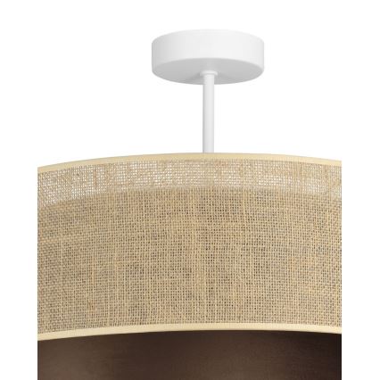 Aufgesetzte Deckenleuchte SARTA 1xE27/60W/230V Ø 45 cm braun/Jute