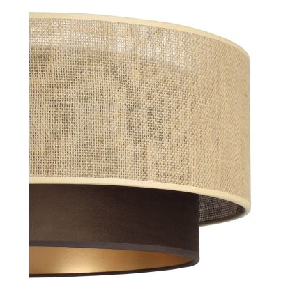 Aufgesetzte Deckenleuchte SARTA 1xE27/60W/230V Ø 45 cm braun/Jute