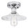 Aufgesetzte Deckenleuchte TRISH 1xE27/15W/230V glänzender Chrom/klares Glas