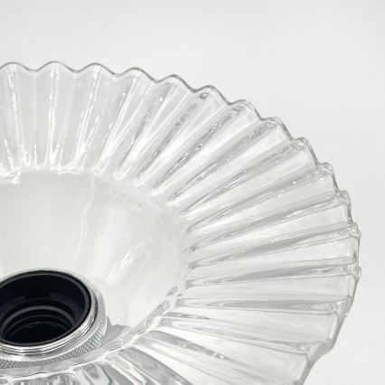 Aufgesetzte Deckenleuchte TRISH 1xE27/15W/230V glänzender Chrom/klares Glas