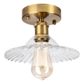 Aufgesetzte Deckenleuchte TRISH 1xE27/15W/230V gold/klar