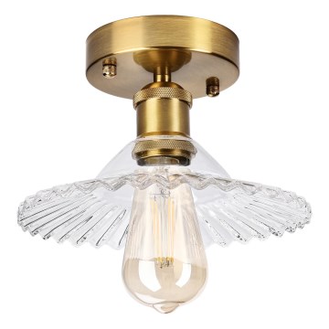 Aufgesetzte Deckenleuchte TRISH 1xE27/15W/230V gold/klar