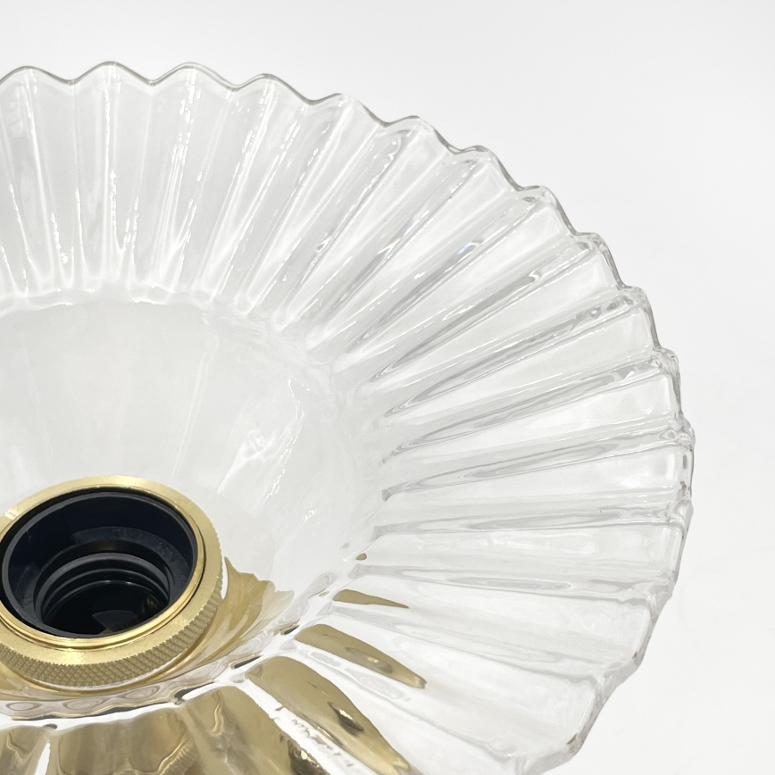 Aufgesetzte Deckenleuchte TRISH 1xE27/15W/230V gold/klar