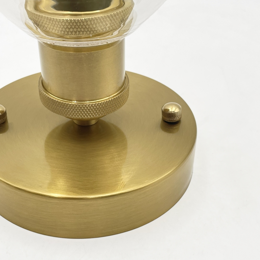 Aufgesetzte Deckenleuchte TRISH 1xE27/15W/230V gold/klar