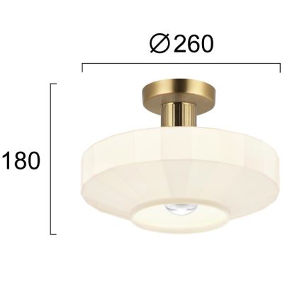 Aufgesetzte Deckenleuchte VIVIAN 1xE27/40W/230V goldfarben