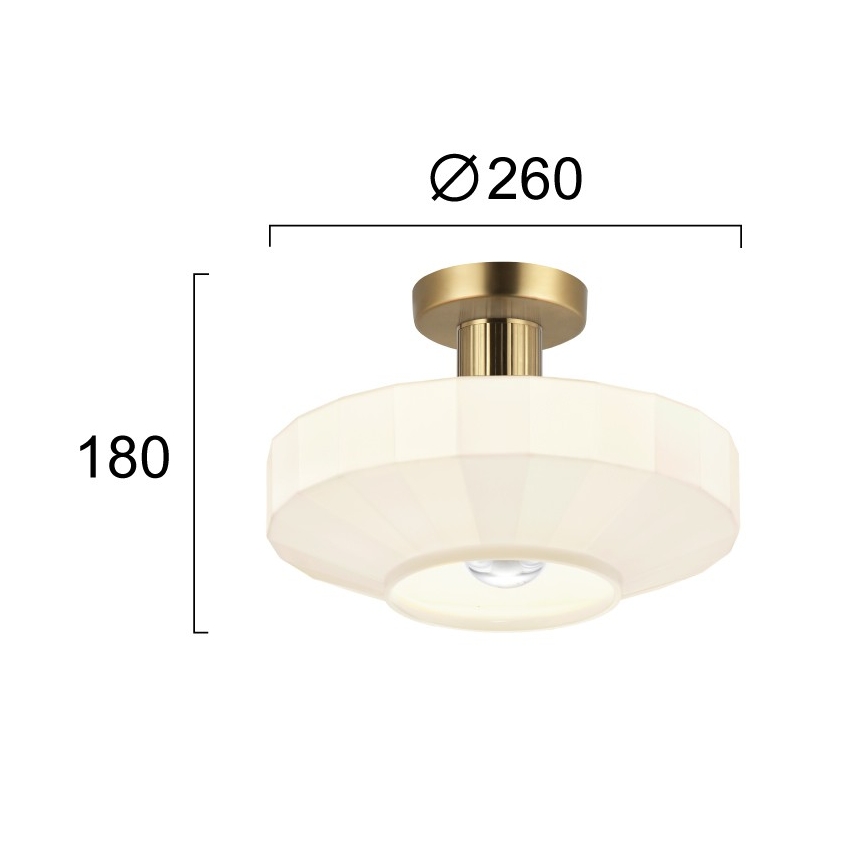 Aufgesetzte Deckenleuchte VIVIAN 1xE27/40W/230V goldfarben