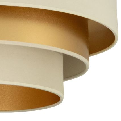 Aufgesetzte Deckenleuchte WENTA 1xE27/60W/230V Ø 50 cm beige/gold