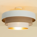 Aufgesetzte Deckenleuchte WENTA 1xE27/60W/230V Ø 50 cm beige/Jute