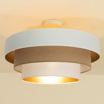 Aufgesetzte Deckenleuchte WENTA 1xE27/60W/230V Ø 50 cm beige/Jute