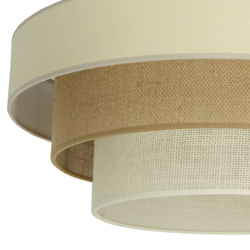 Aufgesetzte Deckenleuchte WENTA 1xE27/60W/230V Ø 50 cm beige/Jute
