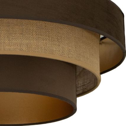 Aufgesetzte Deckenleuchte WENTA 1xE27/60W/230V Ø 50 cm braun/Jute