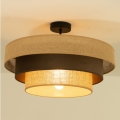 Aufgesetzte Deckenleuchte WENTA 1xE27/60W/230V Ø 50 cm Jute/braun
