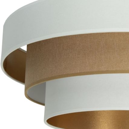 Aufgesetzte Deckenleuchte WENTA 1xE27/60W/230V Ø 50 cm Weiß/Braun