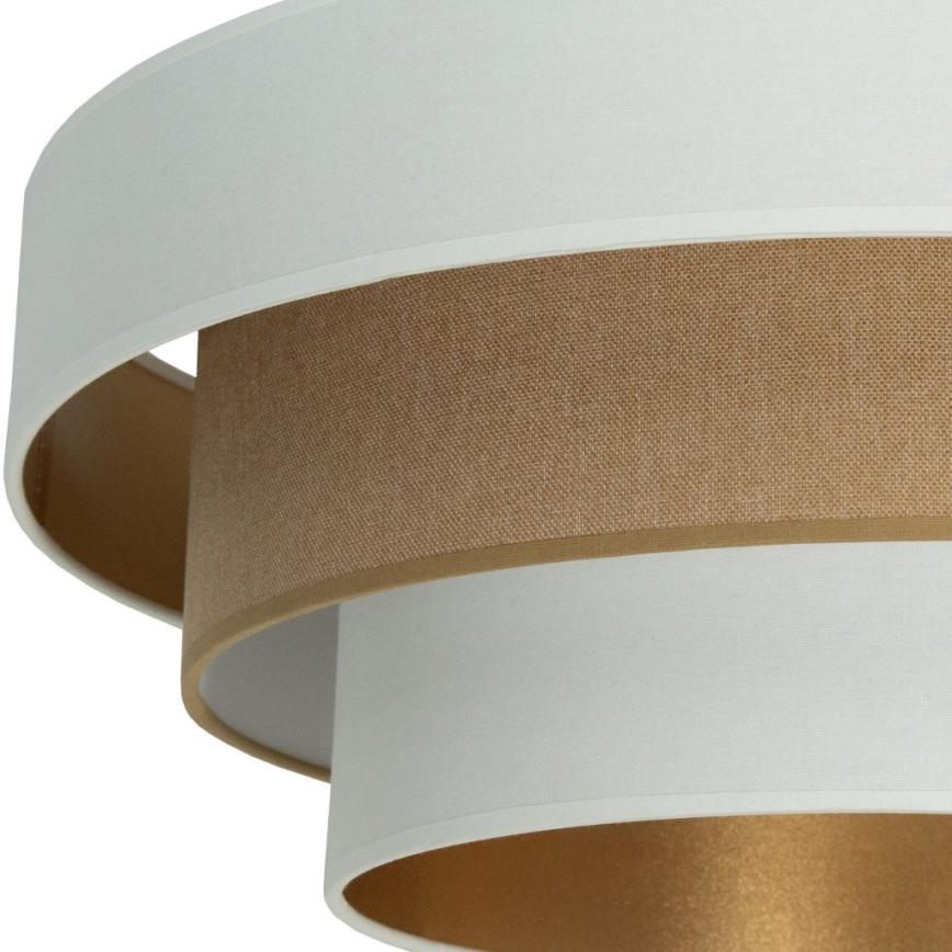 Aufgesetzte Deckenleuchte WENTA 1xE27/60W/230V Ø 50 cm Weiß/Braun