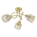 Aufgesetzte Deckenleuchte ZAHARA 3xE27/10W/230V goldfarben